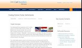 
							         Netherlands Trading Partner Portal - Advocacy - California Chamber ...								  
							    