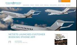 
							         NetJets launches customer booking iPhone app | Corporate Jet Investor								  
							    