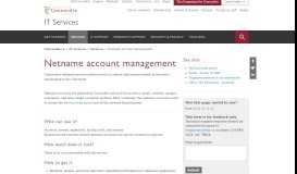 
							         Netname account management - Concordia University								  
							    