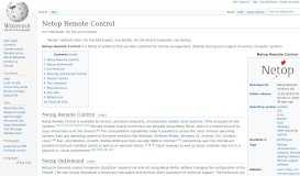 
							         Netop Remote Control - Wikipedia								  
							    