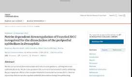 
							         Netrin-dependent downregulation of Frazzled/DCC is required for the ...								  
							    