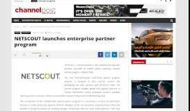 
							         NETSCOUT launches enterprise partner program - Channel Post MEA								  
							    