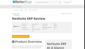 
							         NetSuite ERP – 2019 Pricing, Features, Shortcomings - Better Buys								  
							    