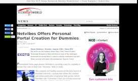 
							         Netvibes Offers Personal Portal Creation for Dummies - TechNewsWorld								  
							    