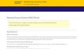 
							         Network Access Control (NAC) Portal | Information Technology Services								  
							    