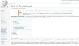 
							         Network Access Control - Wikipedia								  
							    