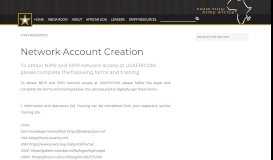 
							         Network Account Creation - United States Army Africa - Army.mil								  
							    