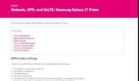 
							         Network, APN, and VoLTE: Samsung Galaxy J7 Prime | T ...								  
							    