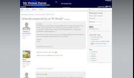 
							         Network connected by no TV Portal? « My Humax Forum								  
							    