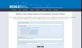 
							         Network of Cancer Genes Home								  
							    