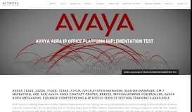 
							         Network Service Training - Avaya Aura IP office Platform ...								  
							    
