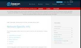 
							         Network-Specific Info | Beacon Health Options								  
							    
