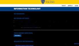 
							         Networking - The University of Toledo								  
							    