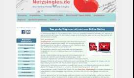 
							         Netzsingles.de: Das große Singleportal rund um Online Dating und ...								  
							    
