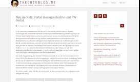 
							         Neu im Netz: Portal Ideengeschichte und PW-Portal – theorieblog.de								  
							    