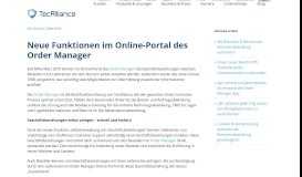 
							         Neue Funktionen im Online-Portal des Order Manager | TecAlliance								  
							    