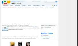 
							         Neue Gratis-Filme im Movie-Portal von Microsoft - WinFuture.de								  
							    