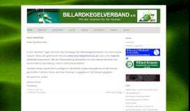 
							         Neue Homepage | BILLARDKEGELVERBAND e.V.								  
							    