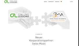 
							         Neuer Kooperationspartner: Swiss Music Academy – OnlineLessons.tv								  
							    