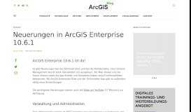 
							         Neuerungen in ArcGIS Enterprise 10.6.1								  
							    