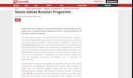 
							         Neues Adobe Reseller-Programm - ChannelBiz DE								  
							    
