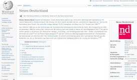 
							         Neues Deutschland – Wikipedia								  
							    