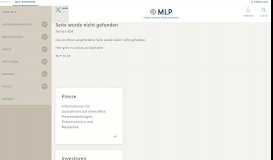 
							         Neues Kfz-Servicecenter von MLP bietet Unterstützung bei ... - MLP SE								  
							    