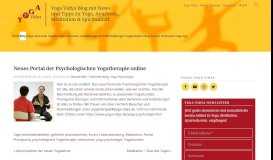 
							         Neues Portal der Psychologischen Yogatherapie online - Yoga Vidya ...								  
							    
