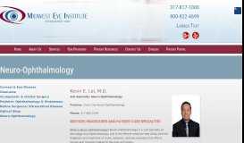 
							         Neuro-Ophthalmology | Midwest Eye Institute | Indianapolis IN								  
							    