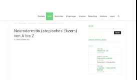 
							         Neurodermitis (atopisches Ekzem) von A bis Z | Autoimmunportal.de								  
							    