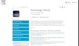 
							         NeuroImage: Clinical - Journal - Elsevier								  
							    
