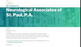 
							         Neurological Associates of St. Paul, P.A. - Fairview								  
							    