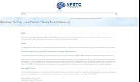 
							         Neurology, Psychiatry and Physical Therapy Patient Resources								  
							    