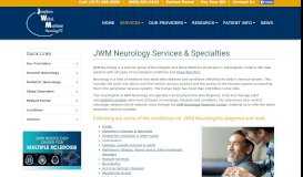 
							         Neurology Services & Specialties | Neurologists ... - JWM Neurology								  
							    