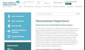 
							         Neuroscience | Neurologists in Marrero | Marrero Hospital								  
							    