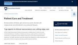 
							         Neurosurgery – Patient Care and Treatment - Penn State Health								  
							    