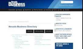 
							         Nevada Business Directory - Nevada Business Magazine								  
							    