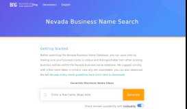 
							         Nevada Business Name Search | Name availability check								  
							    