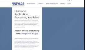 
							         Nevada Medical Marijuana Electronic Application Processing								  
							    