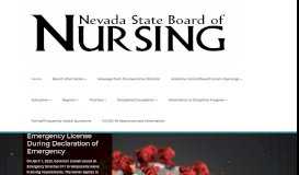 
							         Nevada State Board of Nursing | ….protecting the public's health ...								  
							    