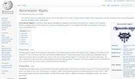 
							         Neverwinter Nights - Wikipedia								  
							    