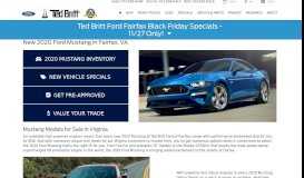 
							         New 2019 Mustang | Ted Britt Ford of Fairfax | VA Dealership								  
							    