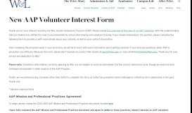 
							         New AAP Volunteer Interest Form								  
							    