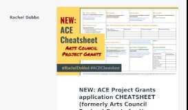 
							         NEW: ACE Project Grants application CHEATSHEET (formerly Arts ...								  
							    