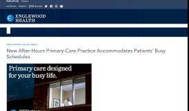 
							         New After-Hours Primary-Care Practice Accommodates Patients' Busy ...								  
							    