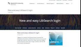 
							         New and easy LibSearch login - Online Library | Maastricht University								  
							    