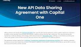 
							         New API Data Sharing Agreement with Capital One - eMoney Advisor ...								  
							    