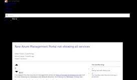 
							         New Azure Management Portal not showing all services - Stack Overflow								  
							    