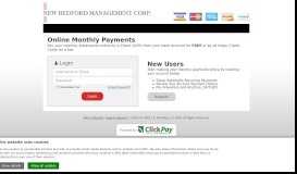 
							         New Bedford Management Corp. | Online Payment Portal - ClickPay								  
							    