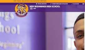 
							         NEW BEGINNINGS HIGH SCHOOL								  
							    